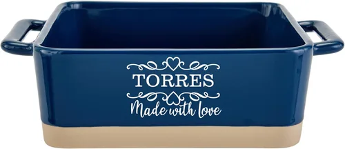 Vista 10 de Let's Make Memories Cazuela de gres personalizada hecha con amor, utensilios de cocina, para ella, azul marino