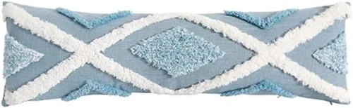 Vista 11 de Funda de almohada geométrica con borlas, funda de almohada copetuda, funda de cojín lumbar bohemia para sofá, sala de estar y cama, color blanco, 12