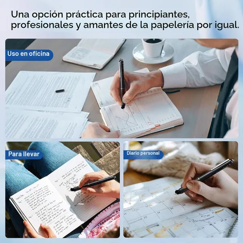 Vista 6 de WRITECH Clictek Pluma estilográfica retráctil: cartuchos de tinta negra