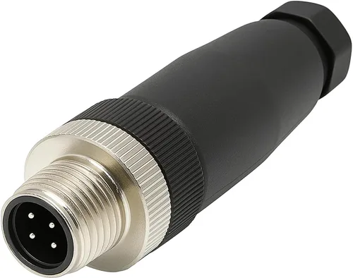 Vista 10 de Elecbee Conector de cable M12 Circular Impermeable Enchufe de Aviación Terminación de Tornillo Instalable en Campo Desapantallamiento Recto