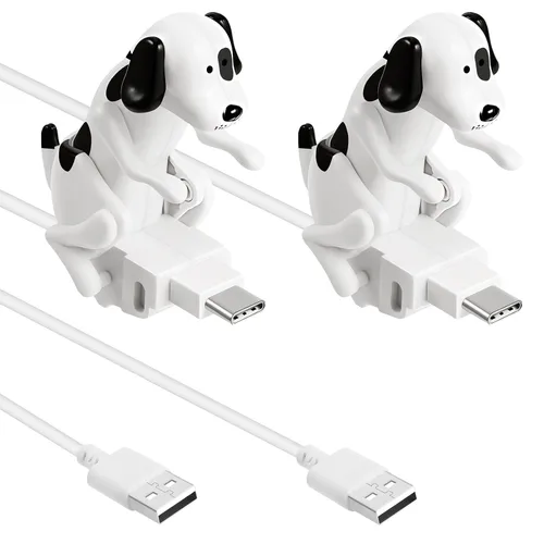 Vista 9 de Frienda - 2 piezas de cable de carga para perros, regalos de temporada de graduación, cable USB para mascotas con transmisión de datos