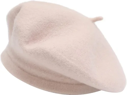 Vista 124 de ZLYC - Boina francesa de lana unicolor para mujeres y niñas