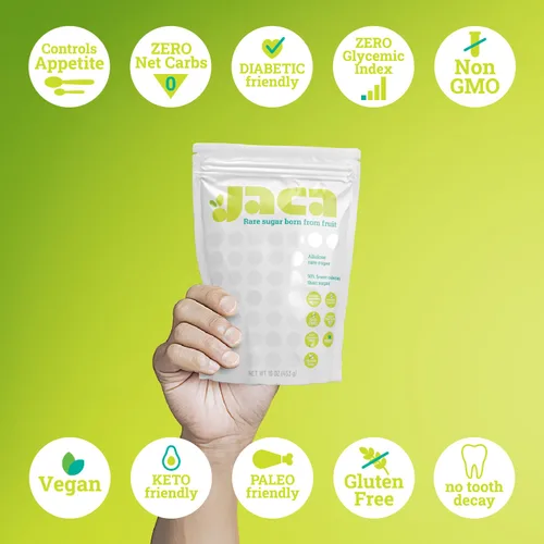 Vista 8 de Jaca Rare Sugar - Edulcorante de alulosa pura Sustituto saludable del azúcar para alimentos y bebidas, apto para ceto, vegano, alternativa sin