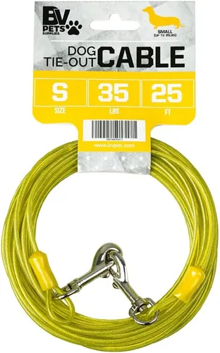 Vista 14 de BV Cable de amarre para perros de 30 pies – Cable resistente para perros de hasta 125 libras – Reflectante y libre de óxido con clips giratorios