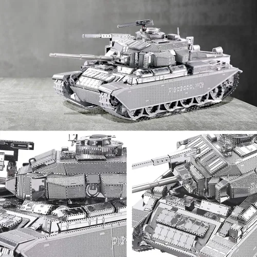 Vista 2 de Piececool Rompecabezas 3D para adultos, kits de modelo de tanque de metal, tanque Centurion Afv para bricolaje, bloques de construcción de bloques
