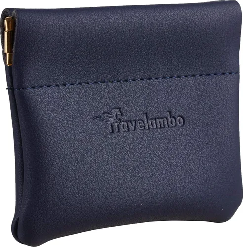 Vista 10 de Travelambo Monedero de piel a presión para hombre y mujer 01 Vintage Negro