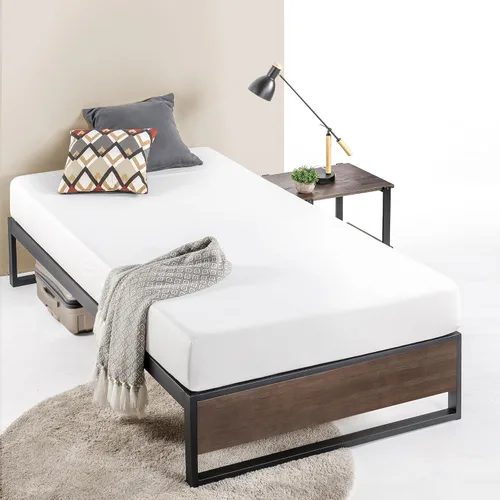 Vista 18 de Zinus Suzanne - Cama de plataforma de 6 pulgadas sin cabecero, Acero Madera Contrachapado, Marrón