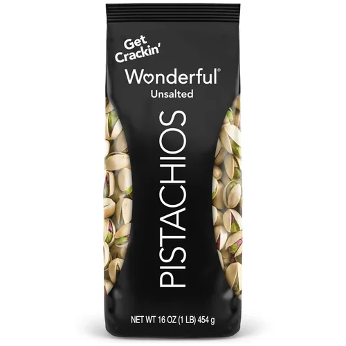 Vista 8 de Wonderful Pistachios In-Shell - Nueces sin sal, bolsa resellable de 16 onzas, aperitivos de proteínas, sin gluten, aperitivos saludables para adultos