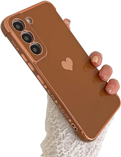 Vista 67 de phylla Funda de teléfono compatible con Samsung Galaxy A12 de 6.5 pulgadas, lindo corazón chapado en oro, elegante funda de lujo para mujer