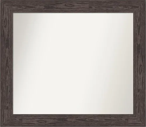 Vista 536 de Amanti Art Espejo personalizado, espejo de baño negro puente, espejo de pared o espejo de tocador de baño sobre el fregadero (26 x 26 pulgadas)