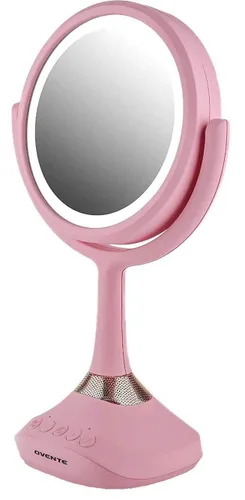Vista 12 de OVENTE Espejo de maquillaje de mesa de 7 pulgadas, aumento de 1X y 5X, lupa redonda giratoria de doble cara, ideal para aparadores, tocador, oficina