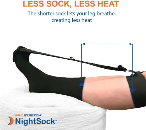 Vista 4 de ProStretch NightSock - Alivio nocturno para fascitis plantar y tendinitis de Aquiles, alternativa a la férula nocturna con soporte exclusivo