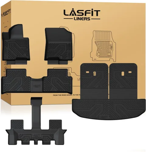 Vista 28 de LASFIT Alfombrillas de carga y respaldo de automóvil, aptas para todo tipo de clima, elastómero termoplástico de ajuste personalizado, fácil