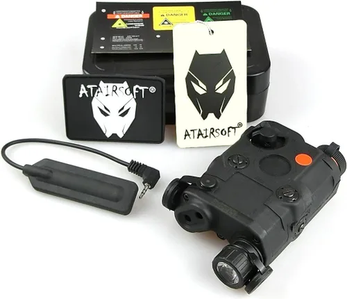 Vista 10 de PEQ Caja de batería con linterna LED y mira roja para AEG GBB CQB