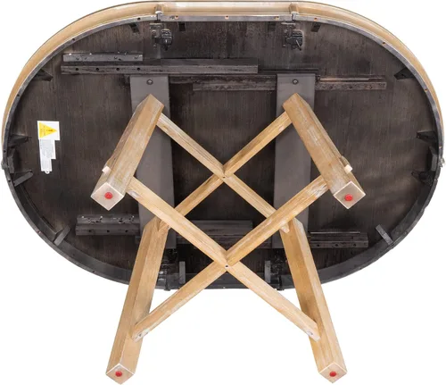Vista 7 de Merax Juego de mesa de comedor para 4, mesa de comedor redonda extensible de madera con hojas de 16 pulgadas, mesa de cocina y sillas para cocina