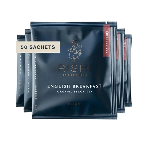 Vista 10 de Rishi Tea Té de desayuno inglés orgánico de hojas sueltas de té negro puro, energizante y con cafeína, ideal para té caliente o helado - 4 onzas