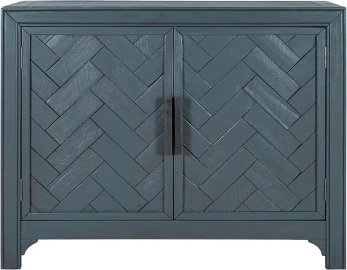 Vista 9 de Accent - Armario de almacenamiento para bufé con estante ajustable y 2 puertas, consola moderna, mesa de entrada, aparador para pasillo, comedor