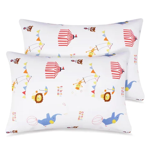 Vista 8 de Zenssia Fundas de Almohada de Algodón Orgánico para Niños Pequeños, Paquete de 2, Fundas de Almohada de Viaje de 13x18 Pulgadas con Cierre de Sobre