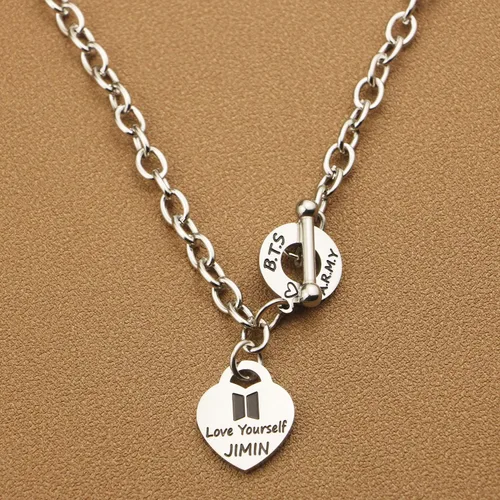Vista 4 de ARETIS - Collar de regalo para niños Kpop Bangtan Be the Best J-HOPE JIMIN JIN JK RM SUGA V Collar Bangtan Boys Lover Jewelry Regalo para niños fans