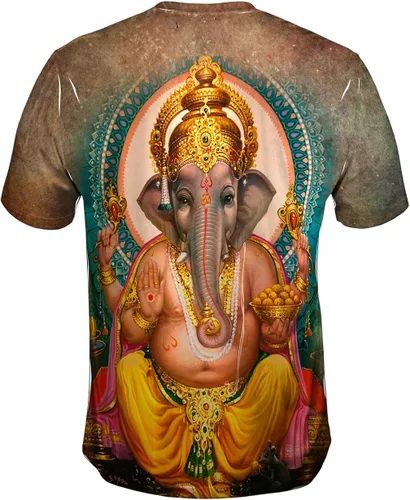 Vista 2 de Yizzam- India - Ganesh Hindu Dios - Camiseta para hombre