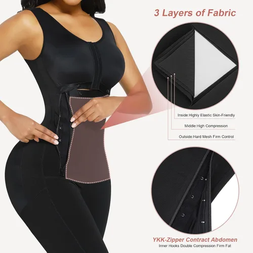 Vista 3 de FeelinGirl Fajas Colombianas Shapewear for Women Tummy Control BBL Stage 2 Post Surgery Compression Garment