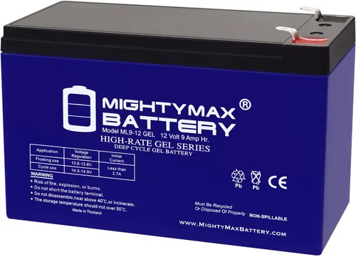 Vista 9 de Batería Mighty Max ML12-12 Gel - 12 V 12 Ah, tipo Gel, terminal F2, batería recargable SLA AGM