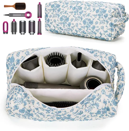 Vista 7 de HiTotes Bolsa de viaje para herramientas para el cabello, compatible con Dyson Airwrap, bonita funda de viaje acolchada para Shark Flexstyle