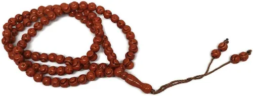 Vista 5 de Tasbih musulmán - Rosario de 99 cuentas AMN-238 con estrella lunar grabado en religioso islámico Eid Ramadán