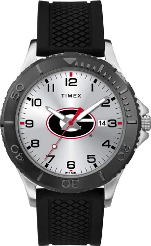 Vista 29 de Timex Tribute Men's Collegiate Gamer 42mm Watch – Georgia Bulldogs with Black Silicone Strap