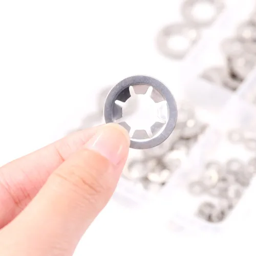 Vista 5 de Hilitchi Arandelas Starlock de dientes internos de acero inoxidable 304 de 180 piezas, arandelas de bloqueo de velocidad rápida, clips de velocidad