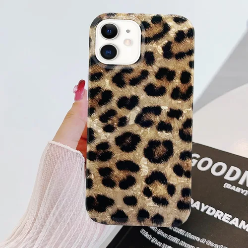 Vista 8 de J.west Funda compatible con iPhone 11, funda para iPhone 11, suave y brillante estampado de leopardo perlado con diseño de animales para mujeres
