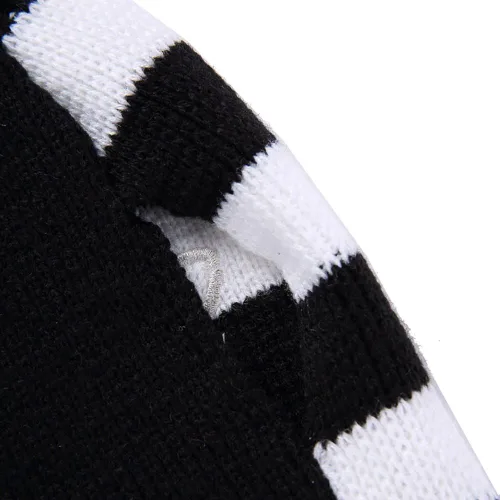 Vista 7 de Suéter de dos patas de algodón acanalado para Halloween, cuello alto a rayas alces estampado de Navidad para Teddy, Chihuahua, Shih Tzu, Yorkshire