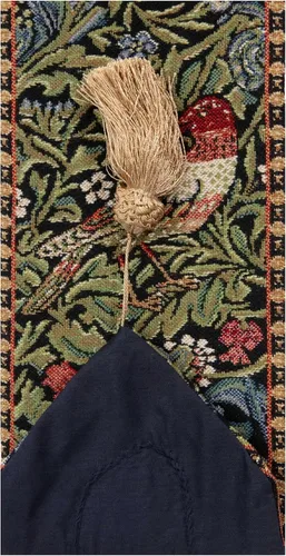Vista 6 de C Charlotte Home Furnishings Inc William Morris Birds I Tapestry Bell Pull - 6 pulgadas x 42 pulgadas Algodón/Viscosa/Poliéster