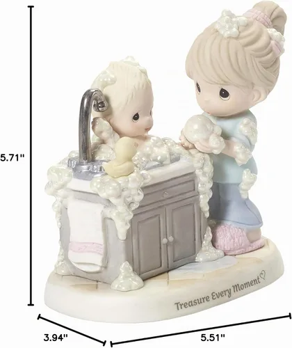 Vista 6 de Precious Moments 192018 Treasure Every Moment - Figura de porcelana de bisque para mamá y bebé