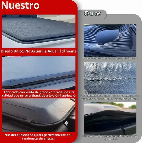 Vista 5 de Cubierta enrollable suave para Ford F-150 2004-2026 de 5.5 pies Soft Roll Up Negro mate