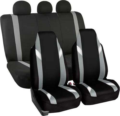Vista 47 de FH Group Tres filas de 7 plazas, fundas de asiento modernistas de alta calidad, se adaptan a la mayoría de automóviles, camiones, SUV y camionetas