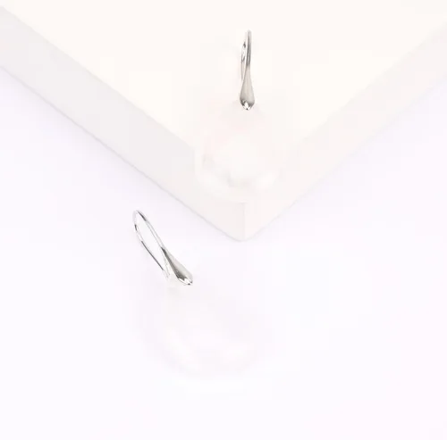 Vista 4 de Aretes colgantes de piedra natural con piedra natal curativa