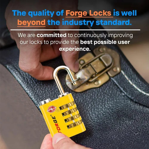 Vista 8 de Forge Doble Apertura Cerradura de Acceso con Llave o Combinación, Cerraduras Aprobadas por TSA para Equipaje, Estuche Pelican, Viaje, Gimnasio
