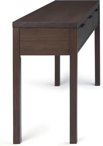 Vista 10 de SIMPLIHOME Hollander - Mesa consola de madera maciza con 3 cajones de 60