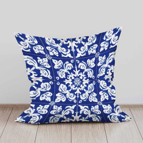 Vista 6 de Fundas de almohada, patrón étnico azul, fundas de almohada para dormitorio, sala de estar, paquete de 2