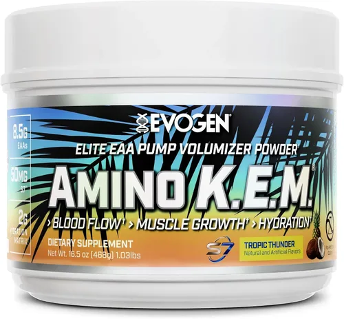 Vista 14 de Evogen Amino K.E.M. - Volumizador de Bomba en Polvo EAA y BCAA Suplemento de Aminoácidos BCAA para Flujo Sanguíneo, Crecimiento Muscular e