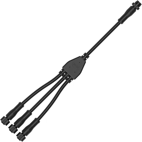 Vista 9 de BTF-LIGHTING Conector eléctrico de tuerca metálica de 2 pines, 18 AWG IP68, conector hembra macho de 7.87 pulgadas/7.9 in, cable de extensión