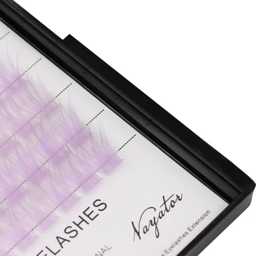 Vista 32 de Pestañas postizas de tallo ancho con varias pestañas falsas de colores D Curl de 10 a 20 mm para elegir, pestañas postizas profesionales