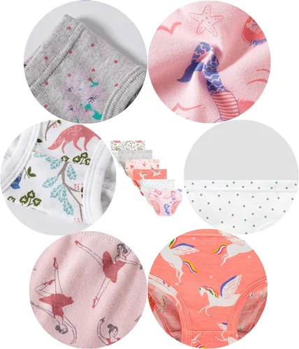 Vista 2 de Cadidi Dinos Ropa interior de algodón suave para bebés y niñas pequeñas
