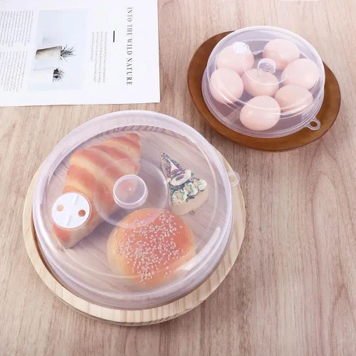 Vista 8 de generic Cubierta de plástico para alimentos para microondas con agarre, cubierta universal de sellado de PP para platos de alimentos, tapa
