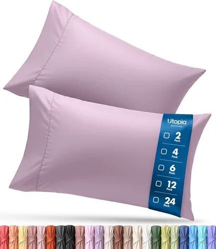 Vista 11 de Utopia Bedding - Juego de 2 fundas de almohada tamaño estándar, con cierre de sobre, tela de microfibra cepillada suave, resistentes al encogimiento