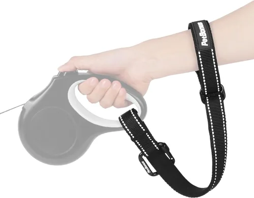 Vista 15 de PetBonus Correa de muñeca para perro, correa de seguridad para correa retráctil, correa corta reflectante con cerradura y mango acolchado suave