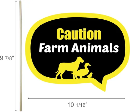 Vista 3 de Juego de accesorios para cabina de fotos de fiesta de animales de granja, divertidas decoraciones de corral para cumpleaños y celebraciones