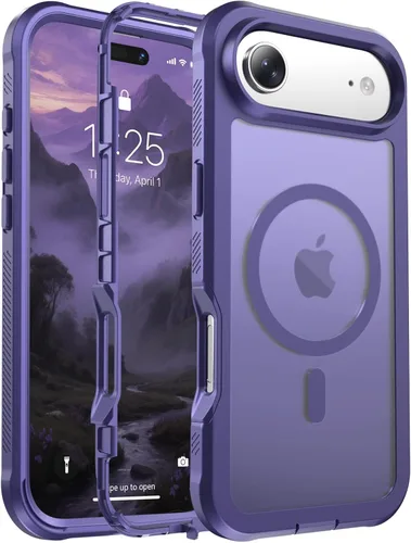 Vista 105 de jaroco - Funda magnética compatible con MagSafe para iPhone 11 de 6.1 pulgadas; protección de grado militar contra caídas, de doble capa
