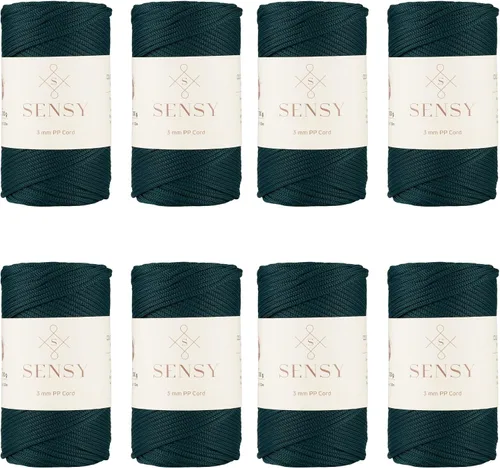 Vista 9 de Cuerda de poliéster Sensy Premium de 3 mm, 120 metros, 100% cordón de polipropileno, cuerda de macramé de 3 mm, cordón para bolsos de ganchillo